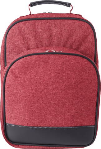 Picknick-Kühlrucksack aus Polycanvas Jolie – Rot bedrucken, Art.-Nr. 008999999_9269