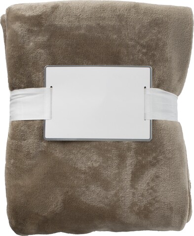 Decke aus Flanellvlies (280 gr/m²) Sean – Khaki bedrucken, Art.-Nr. 013999999_965859