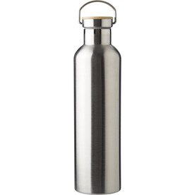 Doppelwandige Flasche Damien | 1 l – Silber bedrucken, Art.-Nr. 032999999_966256