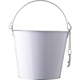 Eisbehälter aus Eisen und Aluminium Corey – Weiß bedrucken, Art.-Nr. 002999999_966261
