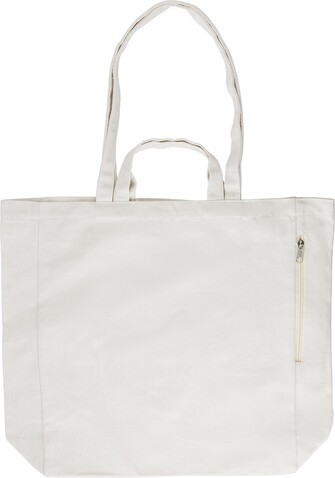 Einkaufstasche aus recycelter Baumwolle Bennett – Khaki bedrucken, Art.-Nr. 013999999_967394