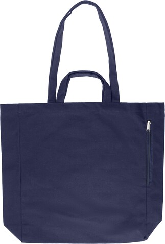 Einkaufstasche aus recycelter Baumwolle Bennett – Blau bedrucken, Art.-Nr. 005999999_967394