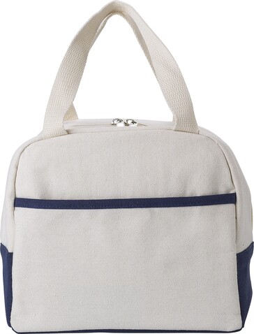 Kühltasche aus Baumwolle (280 gr/m²) Alex – marineblau/neutral bedrucken, Art.-Nr. 313999999_967401