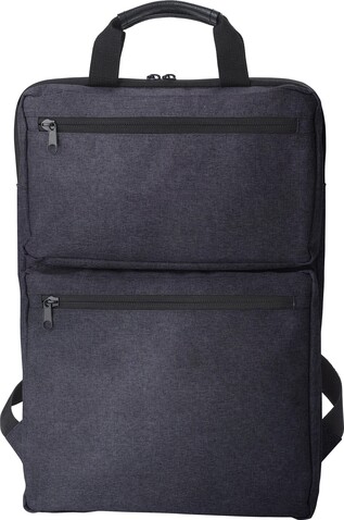 Polycanvas (300D) backpack Seth – Schwarz bedrucken, Art.-Nr. 001999999_967409