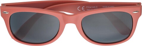 Recycelte PC- und PVC-Sonnenbrille Kenzie – Rot bedrucken, Art.-Nr. 008999999_967735