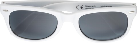 Recycelte PC- und PVC-Sonnenbrille Kenzie – Weiß bedrucken, Art.-Nr. 002999999_967735
