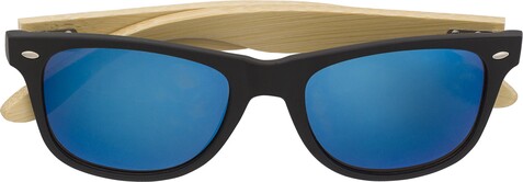 Sonnenbrille aus ABS und Bambus Luis – Blau bedrucken, Art.-Nr. 005999999_967748