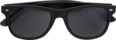 Sonnenbrille Jaxon | Kunststoffrahmen und Bambusbügel | UV400 – Schwarz bedrucken, Art.-Nr. 001999999_967752