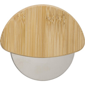 Pizzaschneider aus Bambus Ian – Braun bedrucken, Art.-Nr. 011999999_969469