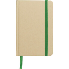 Notizbuch aus recyceltem Papier (A6) John – Limettengrün bedrucken, Art.-Nr. 019999999_970665