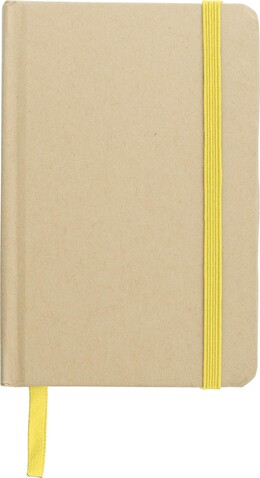 Notizbuch aus recyceltem Papier (A6) John – Gelb bedrucken, Art.-Nr. 006999999_970665