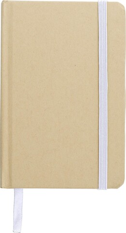 Notizbuch aus recyceltem Papier (A6) John – Weiß bedrucken, Art.-Nr. 002999999_970665