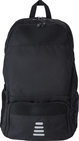rPET-Polyester-Multifunktionsrucksack Sebastian – Schwarz bedrucken, Art.-Nr. 001999999_970765