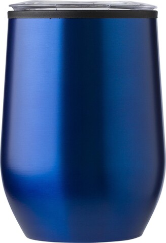 Edelstahl-Reisebecher Zoe – marineblau bedrucken, Art.-Nr. 536999999_970767