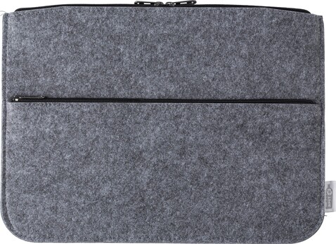 rPET Laptop-Tasche Emilia aus Filz – Grau bedrucken, Art.-Nr. 003999999_970956