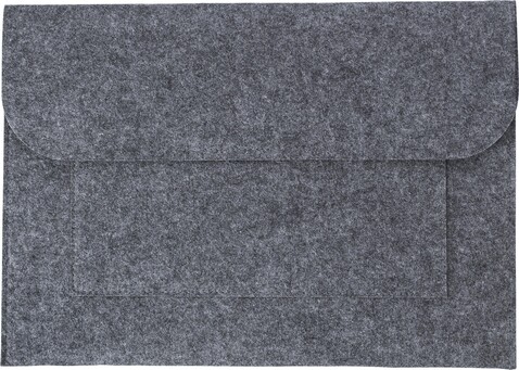 rPET-Filz-Dokumententasche Riley – Grau bedrucken, Art.-Nr. 003999999_970966