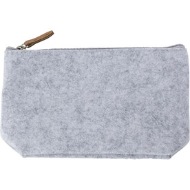 rPET-Filz-Kosmetiktasche Lucy – Hellgrau bedrucken, Art.-Nr. 027999999_970970