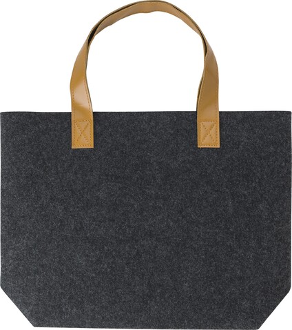 Einkaufstasche Hunter | Recyceltes Filz | Lange Griffe – Grau bedrucken, Art.-Nr. 003999999_971805 Einkaufstasche Hunter | Recyceltes Filz | Lange Griffe – Grau bedrucken, Art.-Nr. 003999999_971805
