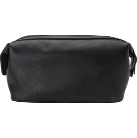 Leder-Kosmetiktasche Flynn – Schwarz bedrucken, Art.-Nr. 001999999_971810
