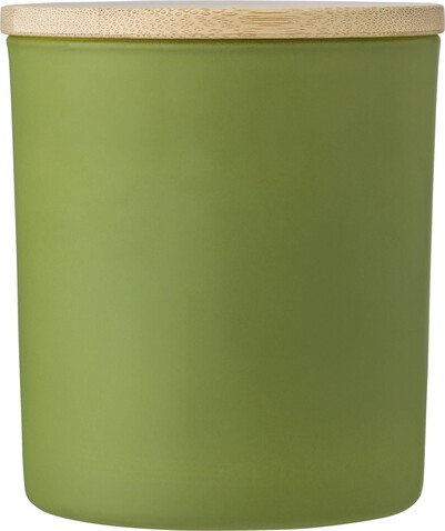 Glaskerze Lucas | Pflanzenwachs | 200 g – Grün bedrucken, Art.-Nr. 004999999_971833
