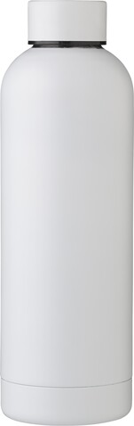 Flasche aus recyceltem Edelstahl (500 ml) Isaiah – Weiß bedrucken, Art.-Nr. 002999999_971864