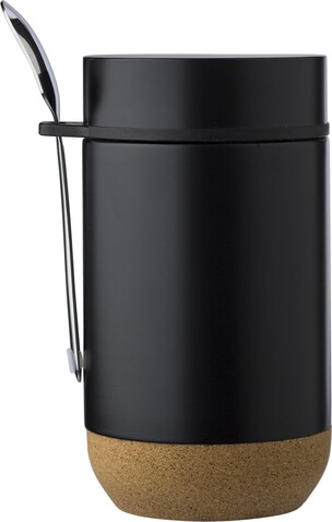 Speisebehälter Nash | Doppelwandig | 400 ml – Schwarz bedrucken, Art.-Nr. 001999999_976557