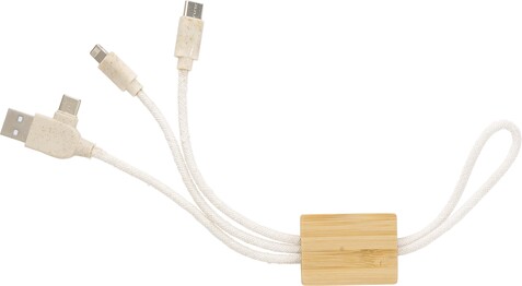 Ladekabel Keegan | Baumwolle | Schlüsselanhänger – Braun bedrucken, Art.-Nr. 011999999_976587