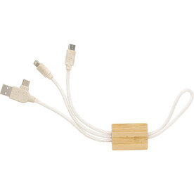 Ladekabel Keegan | Baumwolle | Schlüsselanhänger – Braun bedrucken, Art.-Nr. 011999999_976587