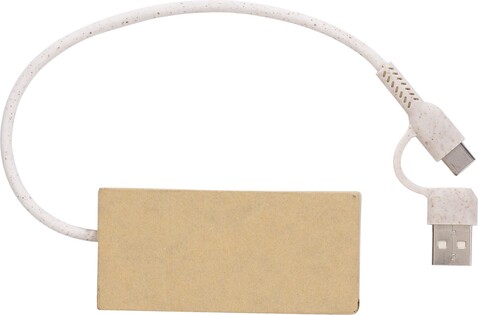 USB-Hub Paulo | Recycelt | 4 Anschlüsse – Braun bedrucken, Art.-Nr. 011999999_976588 USB-Hub Paulo | Recycelt | 4 Anschlüsse – Braun bedrucken, Art.-Nr. 011999999_976588