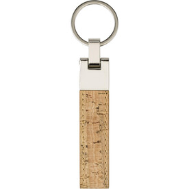 Schlüsselanhänger Elowen aus Kork – Braun bedrucken, Art.-Nr. 011999999_976594