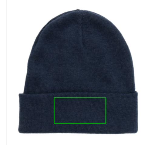 Impact Polylana® Beanie mit AWARE™ Tracer navy blau bedrucken, Art.-Nr. P453.3425