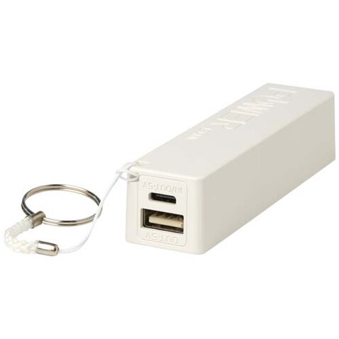 WS104 2000/2200/2600 mAh Powerbank, weiss, 2000mAh bedrucken, Art.-Nr. 1Z70101B