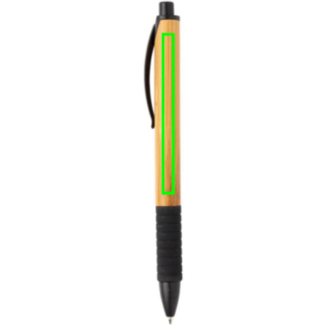 Bambus &amp; Weizenstroh Stift schwarz bedrucken, Art.-Nr. P610.531