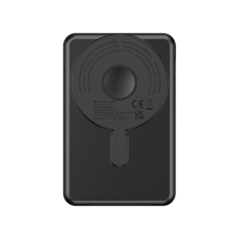 Urban Vitamin Delano 5-in-1 10.000mAh 20W PD magn. Powerbank schwarz bedrucken, Art.-Nr. P322.7201