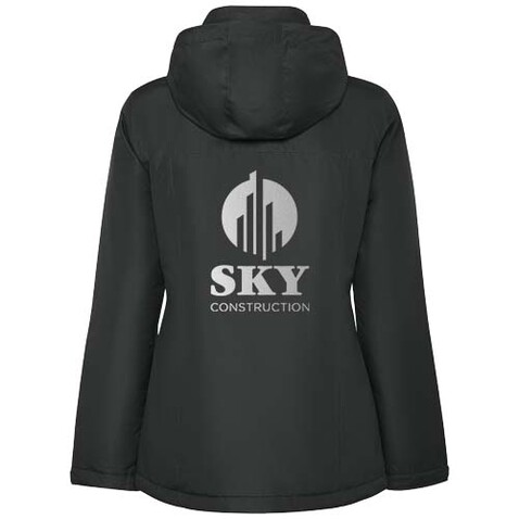 America wattierter Parka für Damen, Dark Lead bedrucken, Art.-Nr. R50734B2