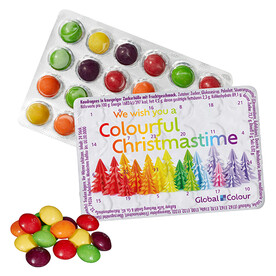 Kleinster (Advents-)Kalender SKITTLES® bedrucken, Art.-Nr. 110784002