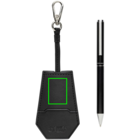 Swiss Peak Tula RCS Set aus Key-Organizer &amp; Stifte schwarz bedrucken, Art.-Nr. P820.9701