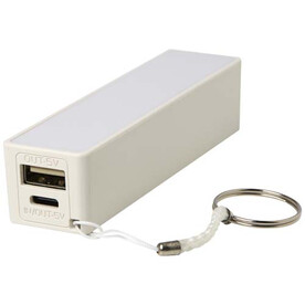 WS104 2000/2200/2600 mAh Powerbank, weiss, 2000mAh bedrucken, Art.-Nr. 1Z70101B