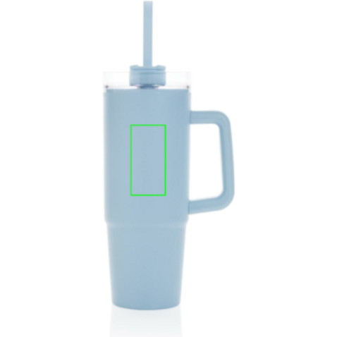 Tana Becher aus RCS recyceltem Kunststoff mit Griff 750ml hellblau bedrucken, Art.-Nr. P437.1005