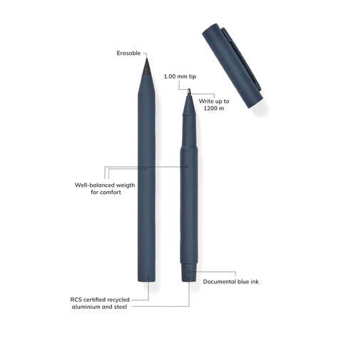 VINGA Baltimore RCS Stifteset navy blau bedrucken, Art.-Nr. V1690325