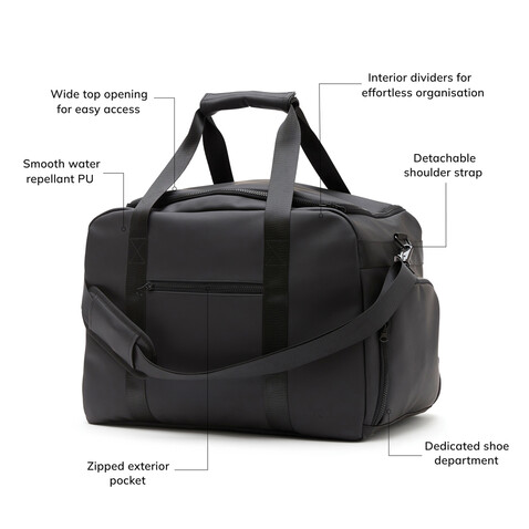 VINGA Baltimore Gym-Bag schwarz bedrucken, Art.-Nr. 501118