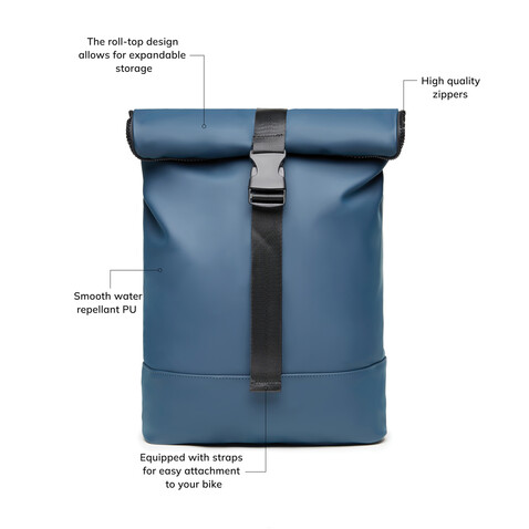 VINGA Baltimore Fahrradtasche navy blau bedrucken, Art.-Nr. 501821