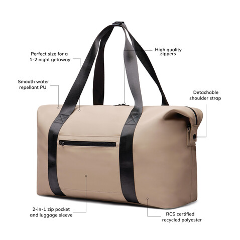 VINGA Baltimore RCS 24h Wochenendtasche greige bedrucken, Art.-Nr. V7070319 VINGA Baltimore RCS 24h Wochenendtasche greige bedrucken, Art.-Nr. V7070319