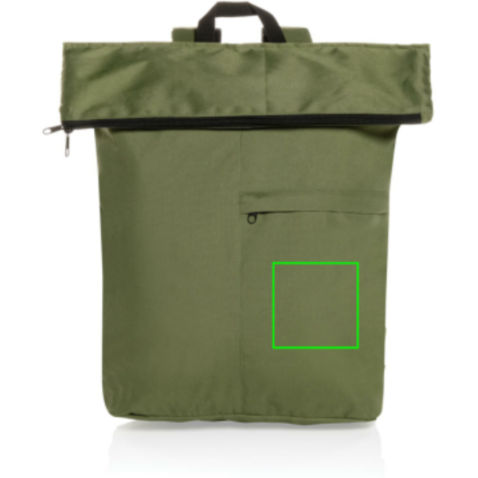 Dillon AWARE™ RPET faltbarer Lightweight-Rucksack grün bedrucken, Art.-Nr. P763.177