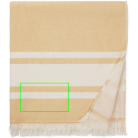 VINGA Tolo Hamam-Frottierhandtuch gelb, off white bedrucken, Art.-Nr. V450206