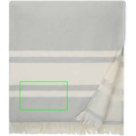 VINGA Tolo Hamam-Frottierhandtuch grau, off white bedrucken, Art.-Nr. V450202