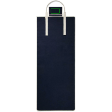 VINGA Volonne AWARE™ Strandmatte aus recyceltem Canvas off white, schwarz bedrucken, Art.-Nr. V459103