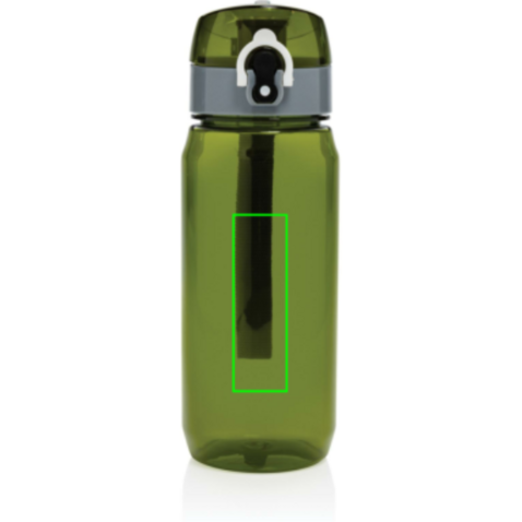 Yide RCS rPET verschließbare Wasserflasche 600ml grün bedrucken, Art.-Nr. P437.007