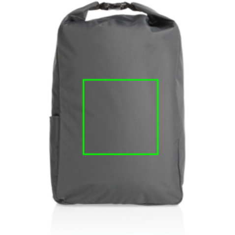 Impact AWARE™ RPET Basic Rolltop-Rucksack anthrazit bedrucken, Art.-Nr. P762.752