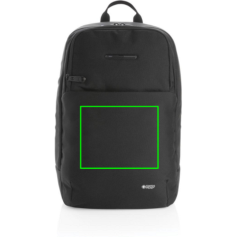 Swiss Peak Rucksack mit UV-Sterilisations-Tasche schwarz bedrucken, Art.-Nr. P762.551